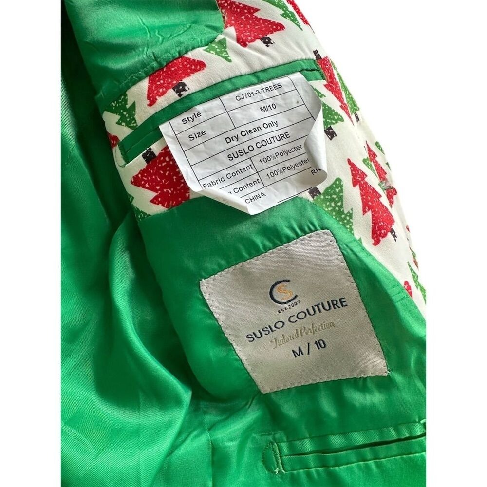 Festive Tree Pattern Kids Jacket - Picture 7 of 8